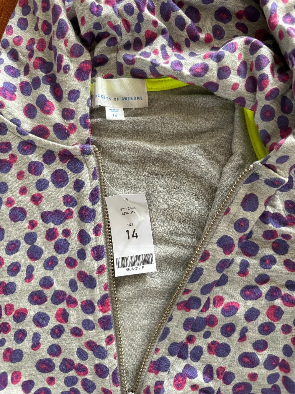 Rockets Of Awesome Girls Leopard Grey/Black/Fuschia Size 14 Skirt and Sweatshirt